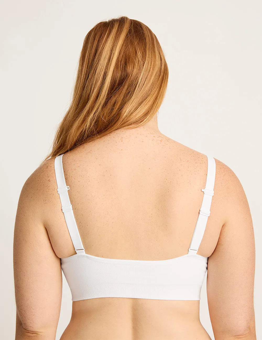 Wireless Full Bust T-Shirt Bra - White,Women Wear