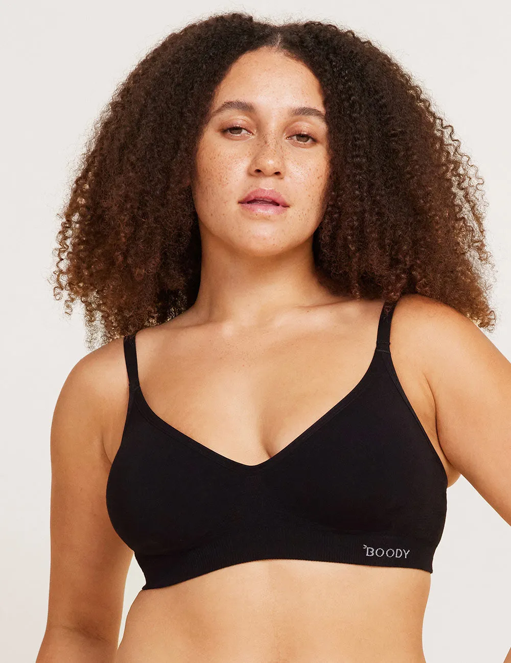 Wireless T-Shirt Bra - Black,Women Wear