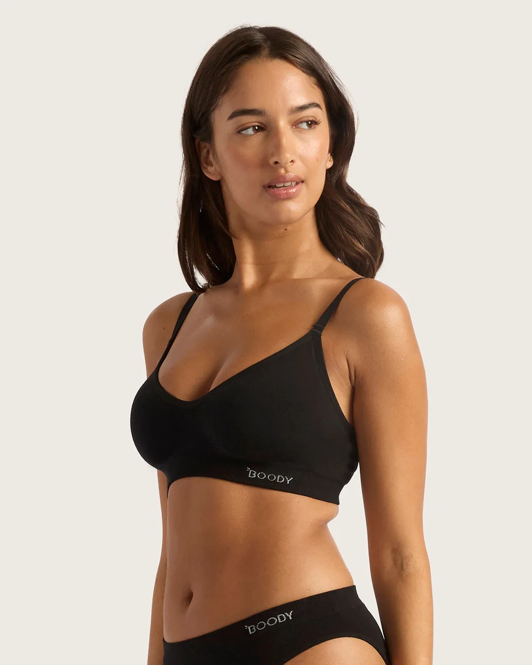 Wireless T-Shirt Bra - Black,Women Wear