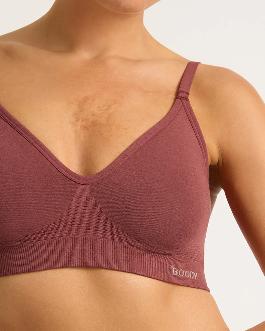 Wireless T-Shirt Bra - Rosewood,Women Wear