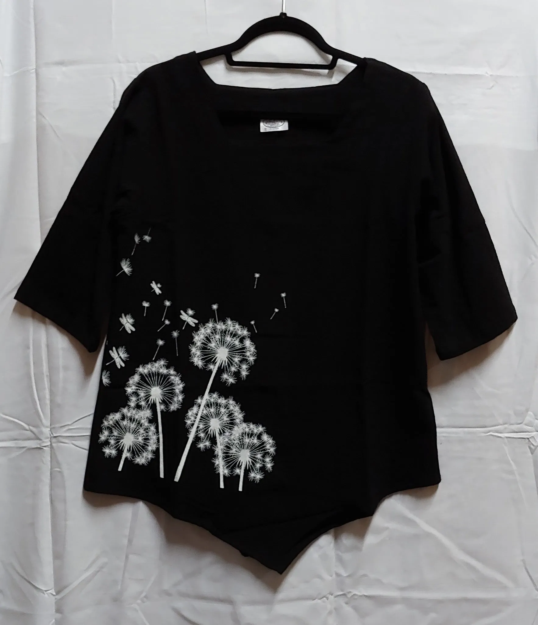 Wish on Black Cotton Gauze Top,Women Wear