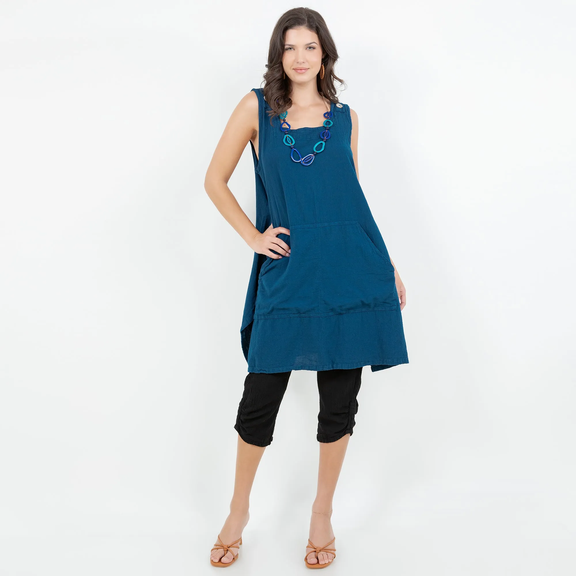 Zizi Tunic with Pocket! 100% Cotton Gauze,Women Wear