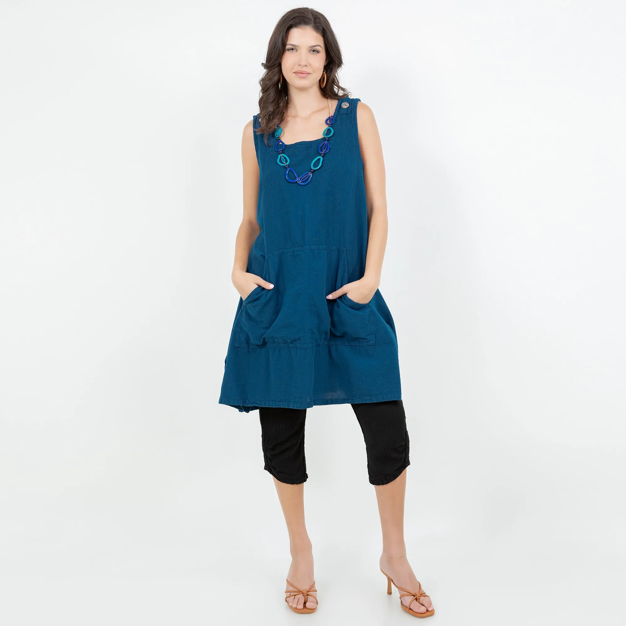 Zizi Tunic with Pocket! 100% Cotton Gauze,Women Wear