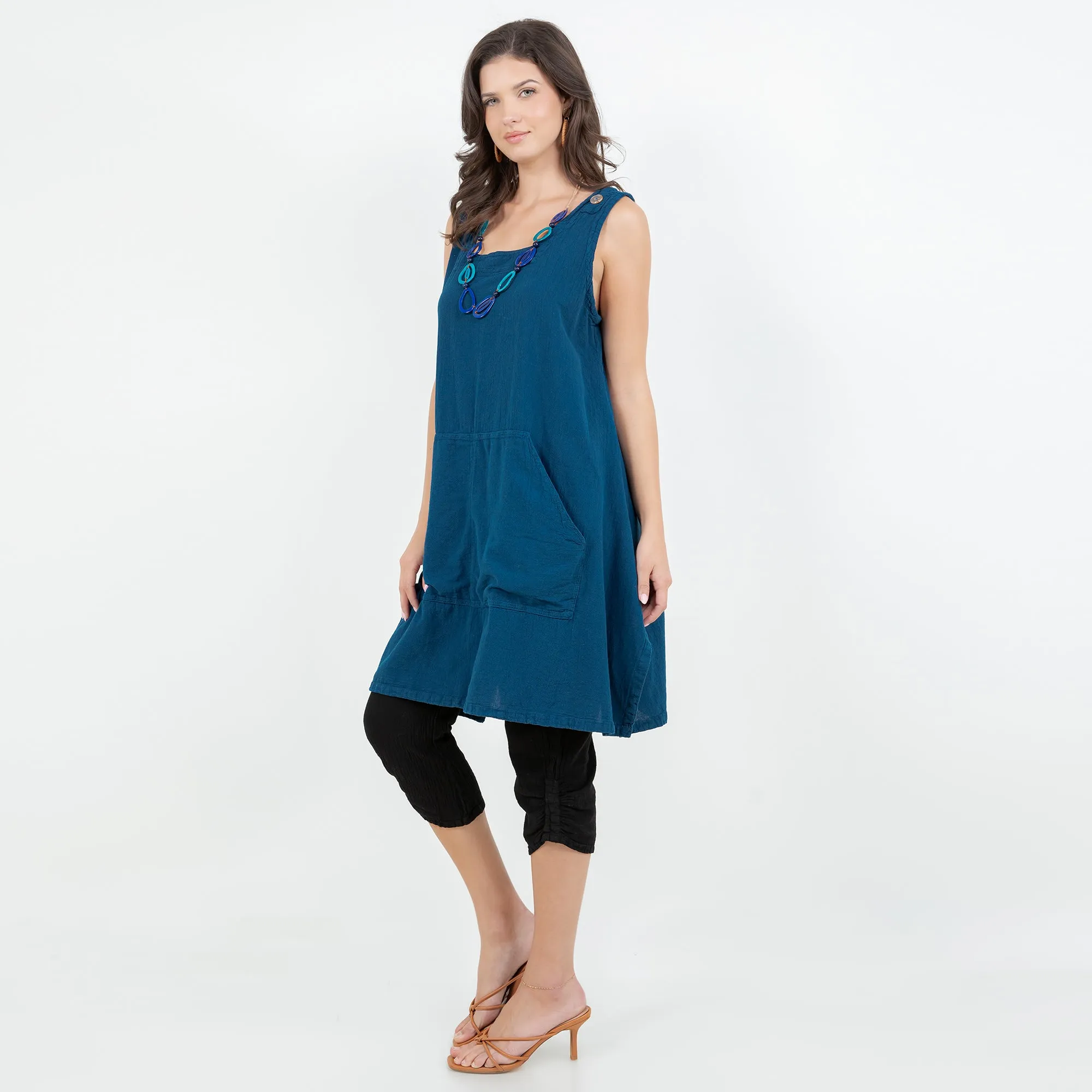 Zizi Tunic with Pocket! 100% Cotton Gauze,Women Wear