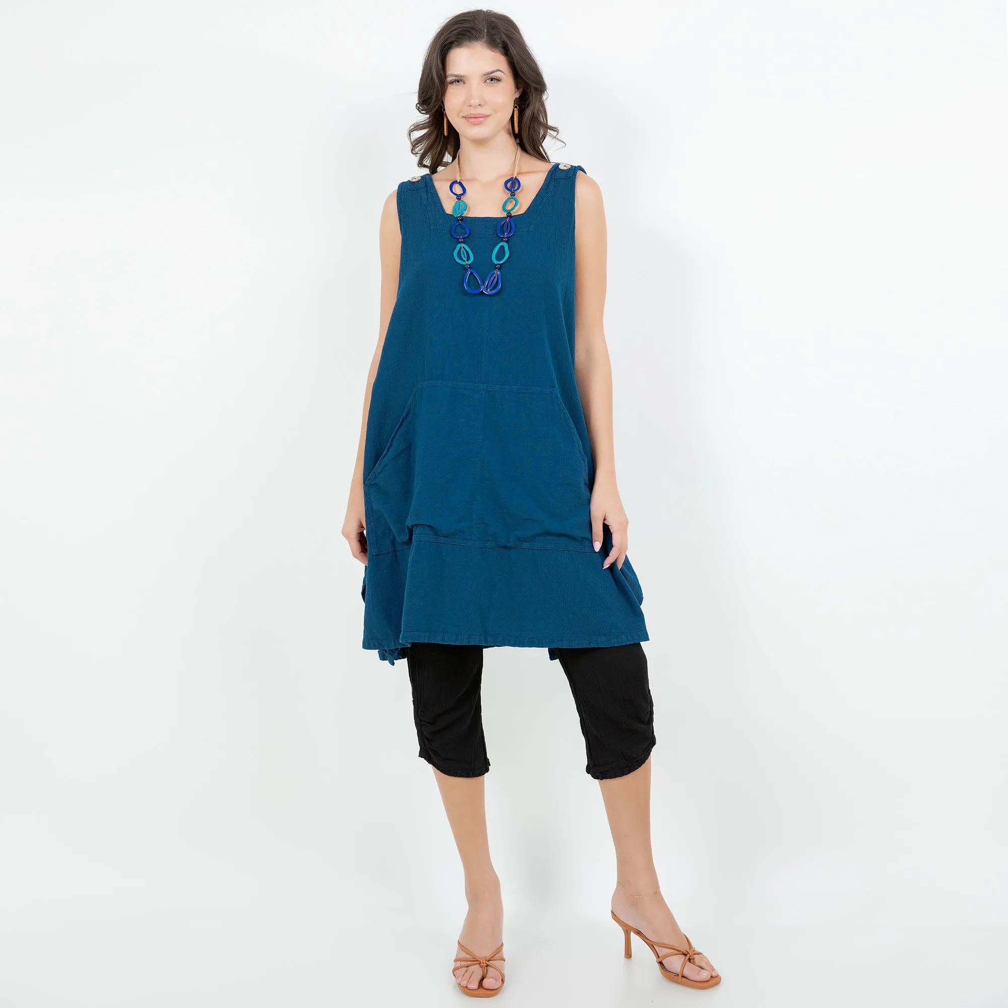 Zizi Tunic with Pocket! 100% Cotton Gauze,Women Wear