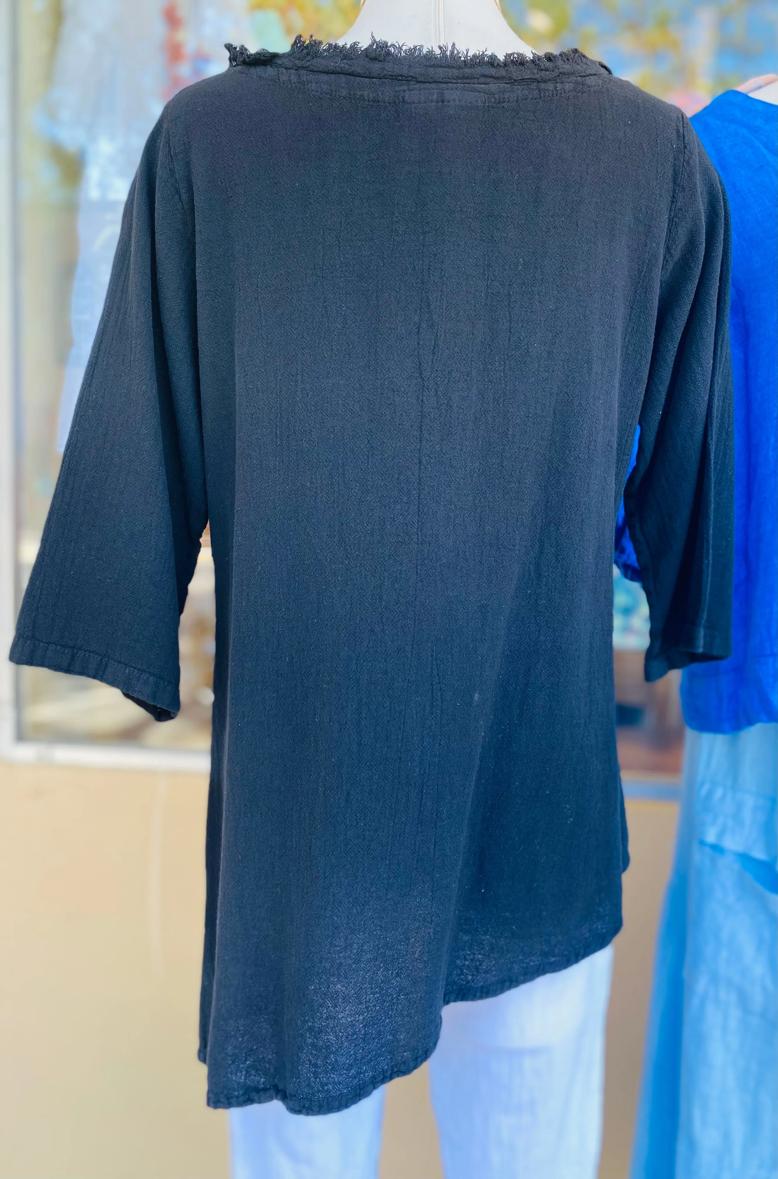 Zoe Top - Looser Fitting Comfort 100% Cotton Gauze,Women Wear